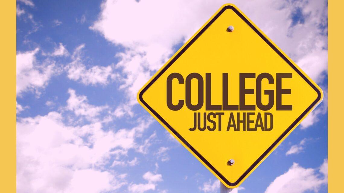 College Ahead Sign