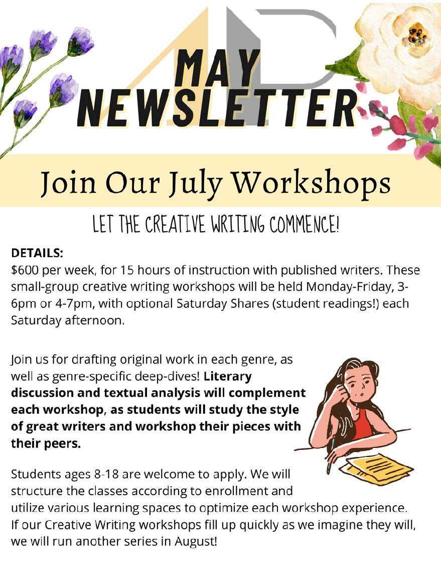 May 2023 Newsletter - Creative Writing